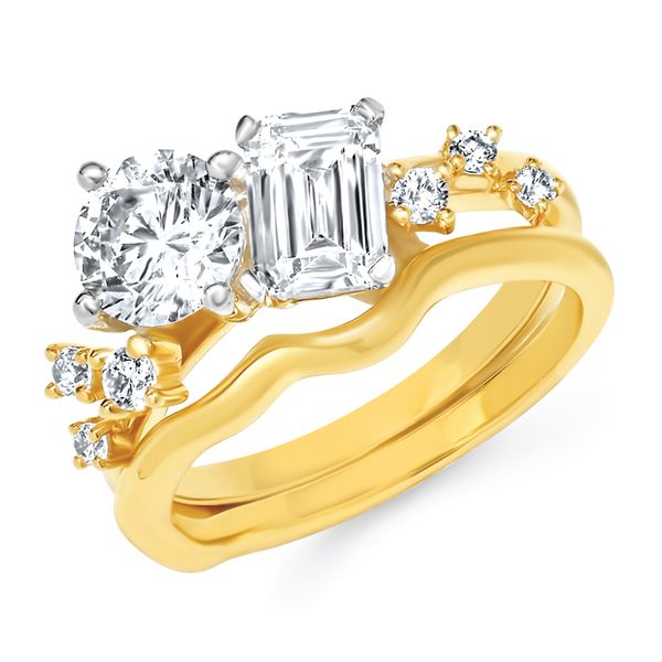 14k Yellow Gold Bridal Set