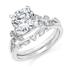 14k White Gold Bridal Set