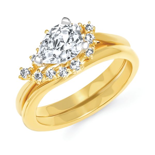 14k Yellow Gold Bridal Set