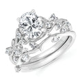 14k White Gold Bridal Set