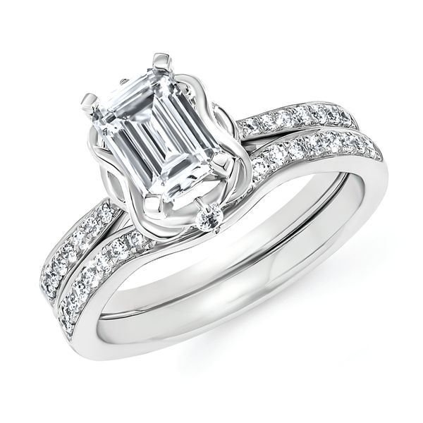 14k White Gold Bridal Set