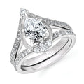 14k White Gold Bridal Set