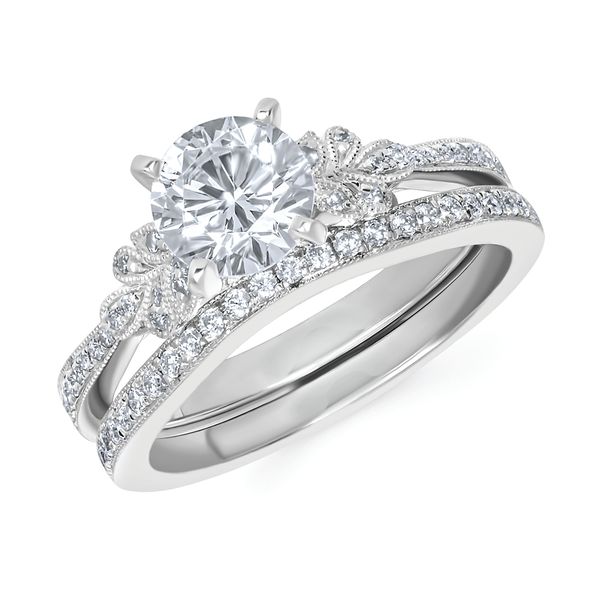 14k White Gold Bridal Set