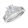 14k White Gold Bridal Set