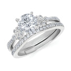 14k White Gold Bridal Set