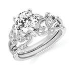 14k White Gold Bridal Set