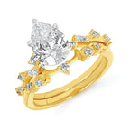 14k Yellow Gold Bridal Set