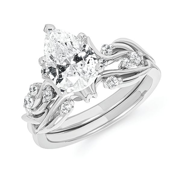 14k White Gold Bridal Set