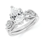 14k White Gold Bridal Set