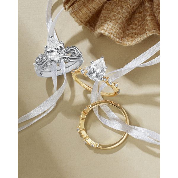 14k White Gold Bridal Set - Image 5