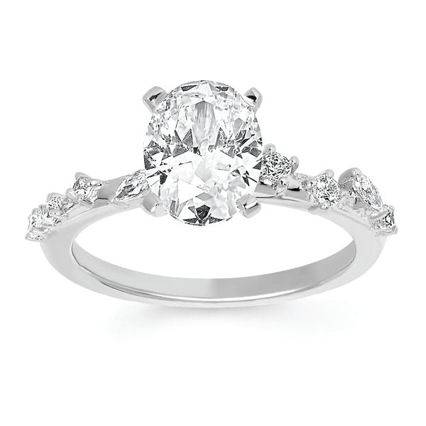 14k White Gold Bridal Set - Image 2