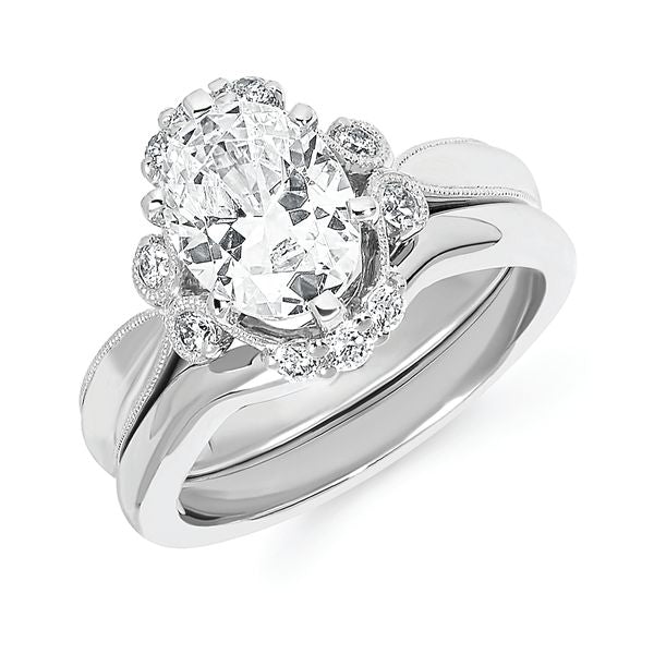 14k White Gold Bridal Set