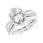 14k White Gold Bridal Set