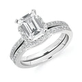 14k White Gold Bridal Set
