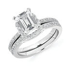 14k White Gold Bridal Set