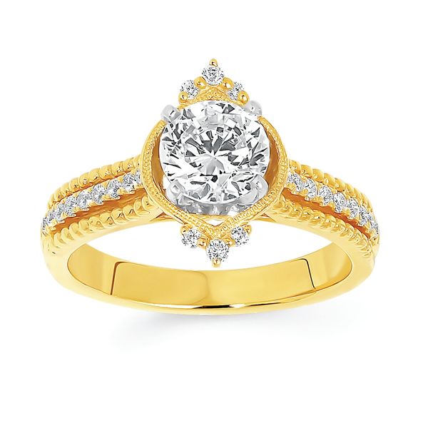 14k Yellow Gold Bridal Set - Image 2