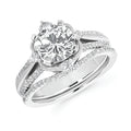 14k White Gold Bridal Set
