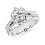 14k White Gold Bridal Set
