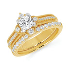 14k Yellow Gold Bridal Set