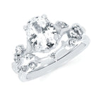 14k White Gold Bridal Set