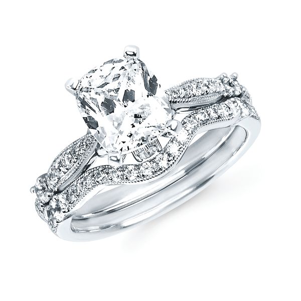 14k White Gold Bridal Set