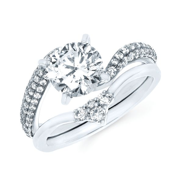 14k White Gold Bridal Set