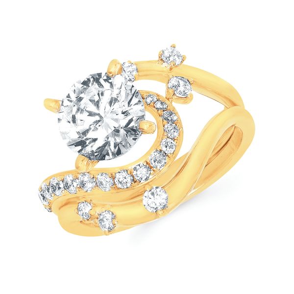 14k Yellow Gold Bridal Set