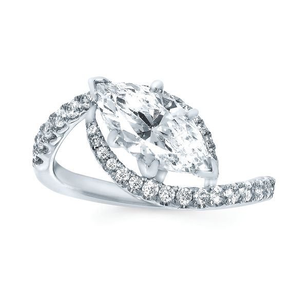 14k White Gold Bridal Set - Image 2