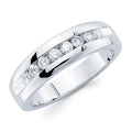 14k White Gold Men's Diamond Ring