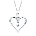 14k White Gold Diamond Pendant