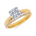 14k Yellow Gold Bridal Set