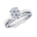 14k White Gold Bridal Set