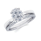 14k White Gold Bridal Set