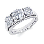14k White Gold Bridal Set