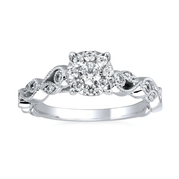 14k White Gold Bridal Set - Image 2