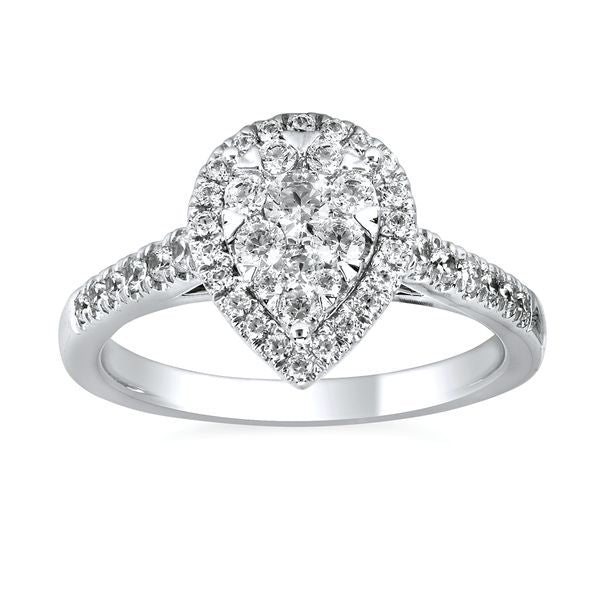 14k White Gold Bridal Set - Image 2