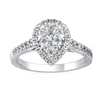14k White Gold Bridal Set - Image 2