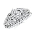 14k White Gold Bridal Set