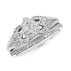 14k White Gold Bridal Set