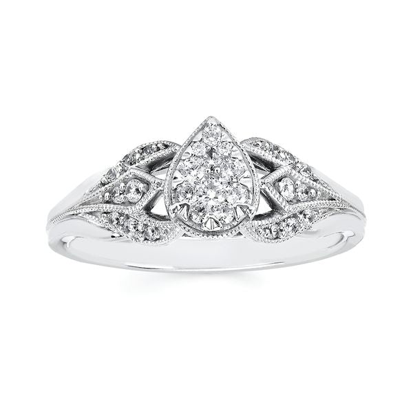 14k White Gold Bridal Set - Image 2