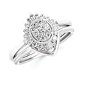 14k White Gold Bridal Set