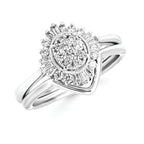 14k White Gold Bridal Set