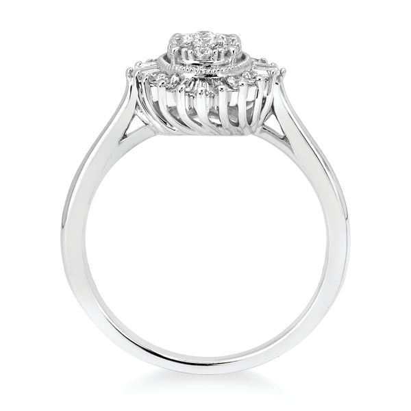 14k White Gold Bridal Set - Image 4