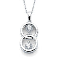 14k White Gold Diamond Pendant