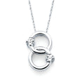 14k White Gold Diamond Pendant