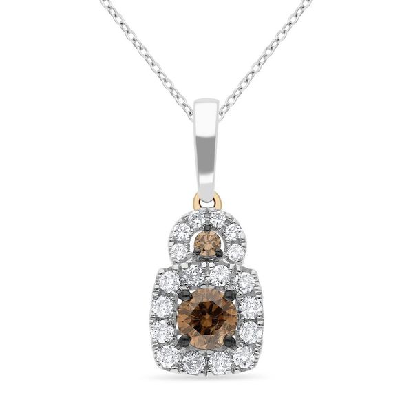 Platinum And 14k Two Tone Gold Pendant