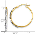 Leslie's 14K Crystals Polished Hoop Earrings - Image 4