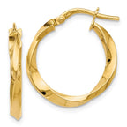 Leslie's 14K Polished Twisted Hoop Earrings