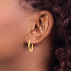 Leslie's 14K Polished Twisted Hoop Earrings - Image 3