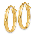 Leslie's 14K Polished Oval Hoop Earrings - Image 2
